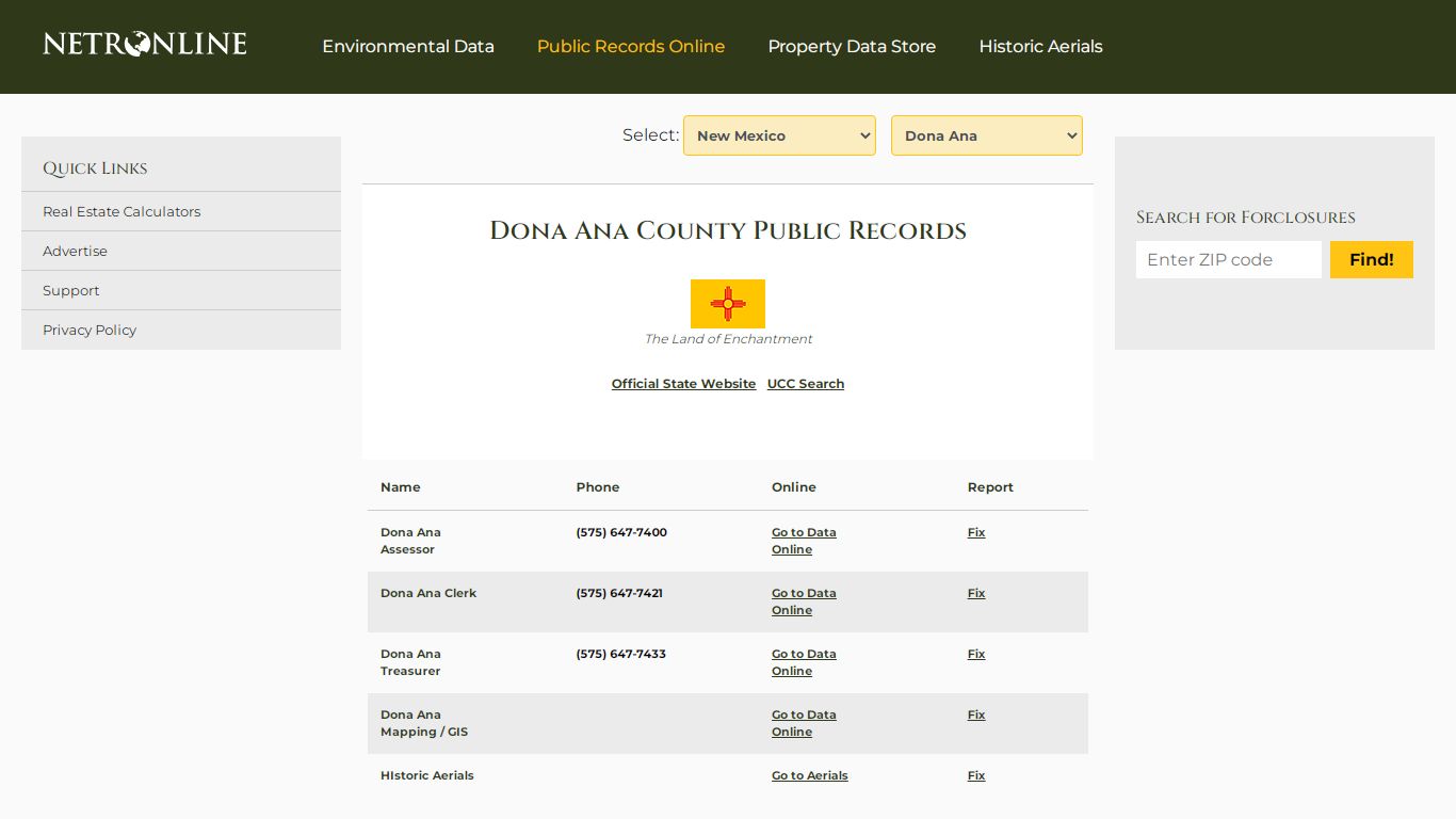 Dona Ana County Public Records - NETROnline.com