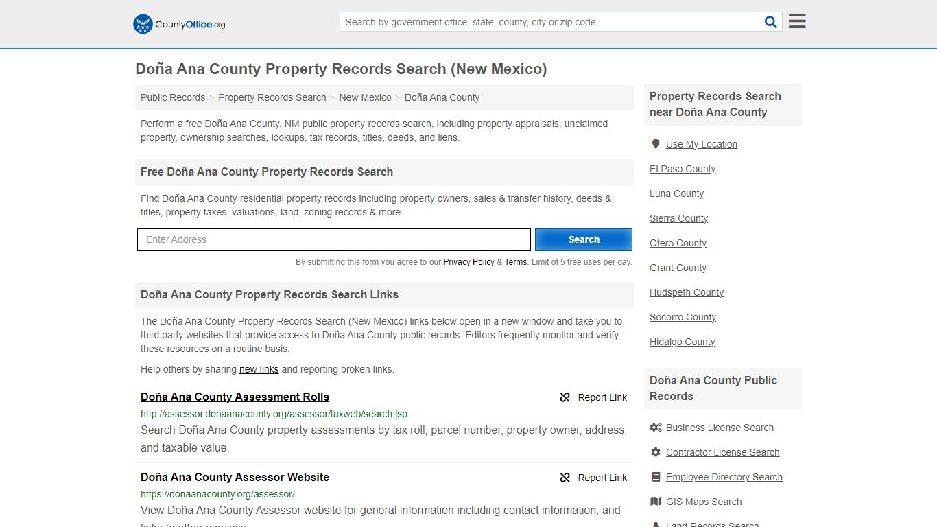 Doña Ana County Property Records Search (New Mexico) - County Office